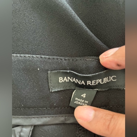 BANANA REPUBLIC Black Avery Tuxedo Stripe Cropped Dress Pants Women’s Size 4 - Picture 6 of 13